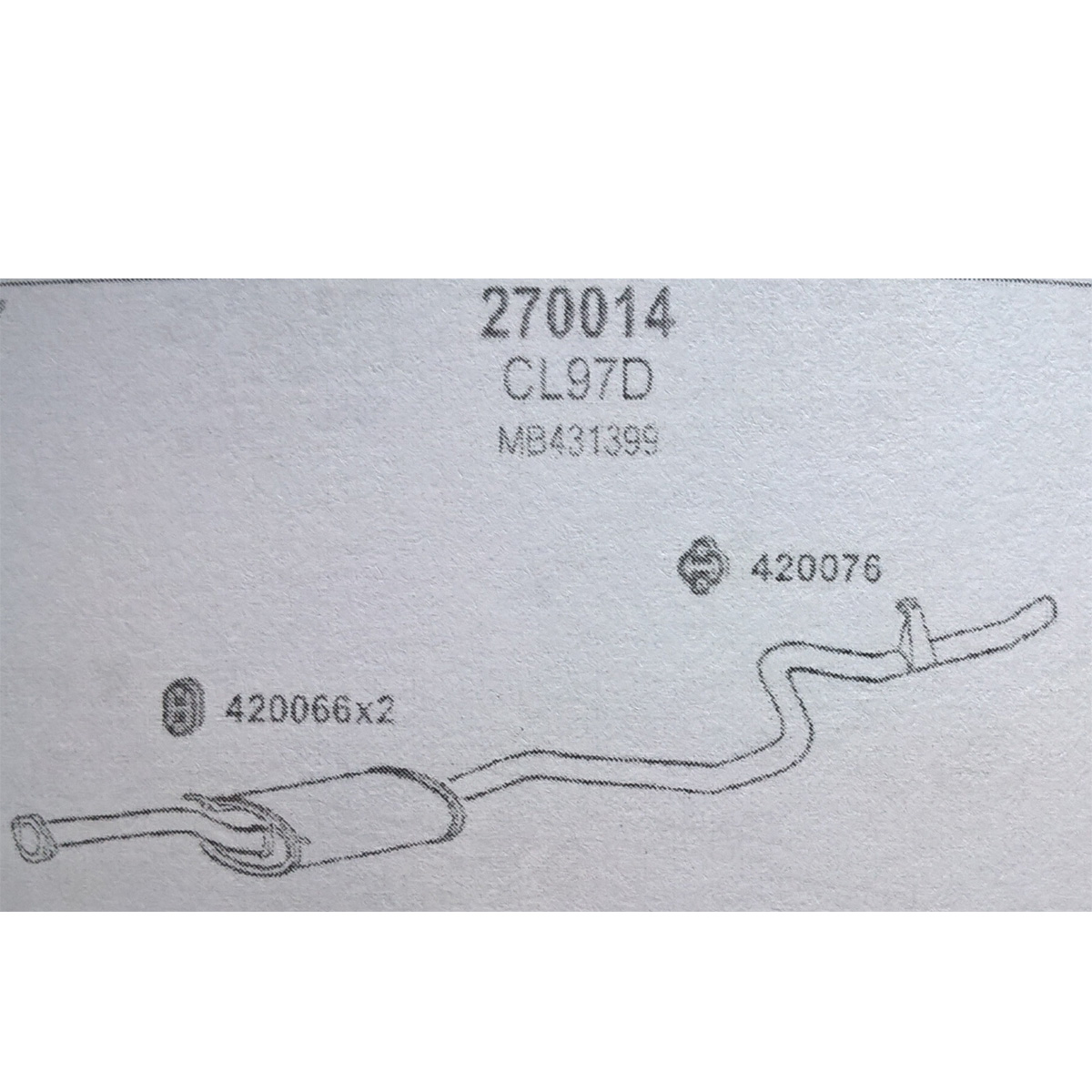 TOBA ESAPAMENT Finala MITSUBISHI L300 D, 2,5, 86-
