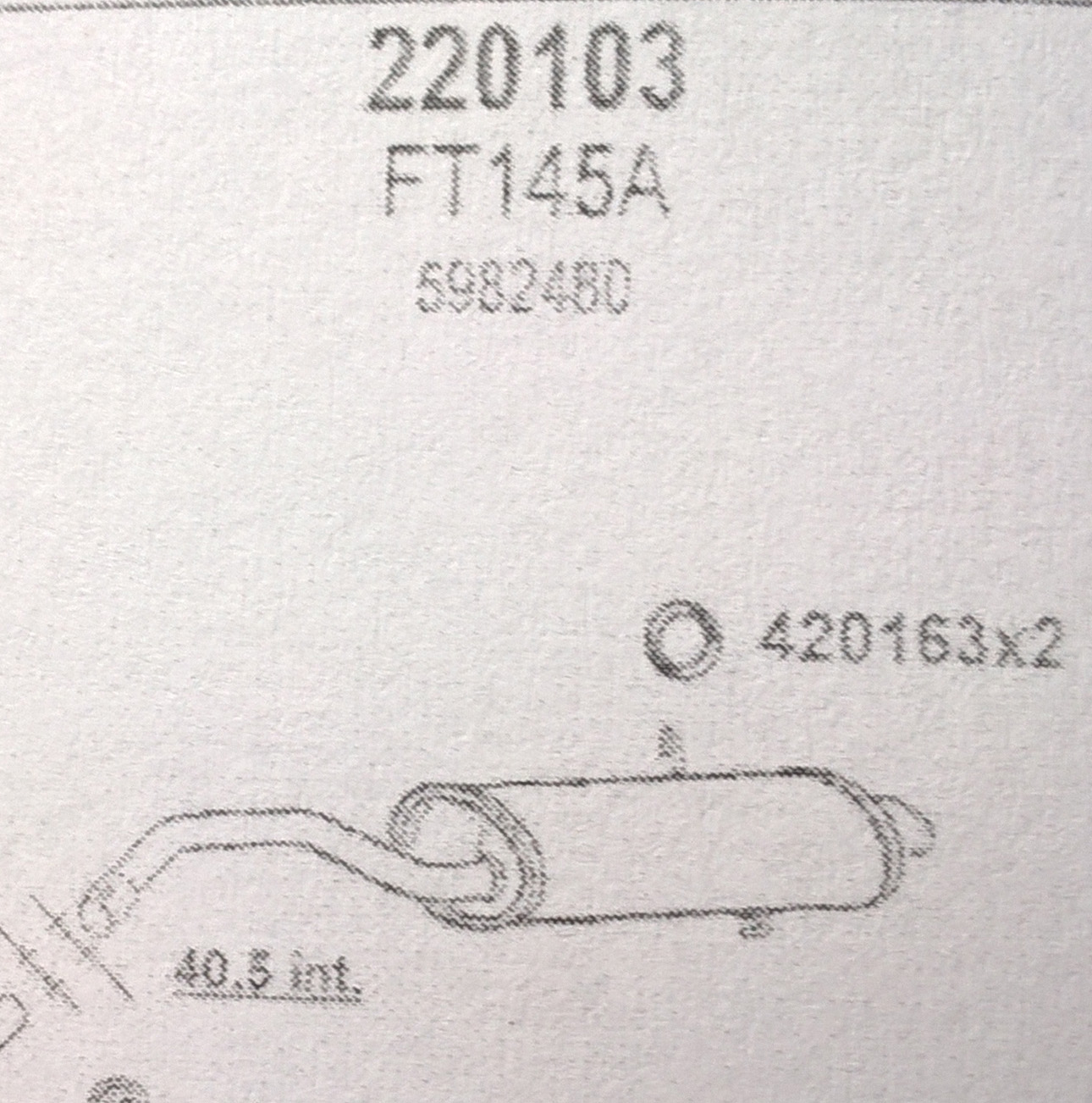 TOBA ESAPAMENT Finala FIAT RITMO II, III, 1,1, 1,3, 60, 70, 82-89