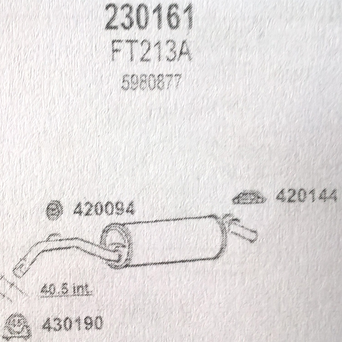 TOBA ESAPAMENT Finala FIAT REGATA, 1,3, 70, S, ES, 83-86