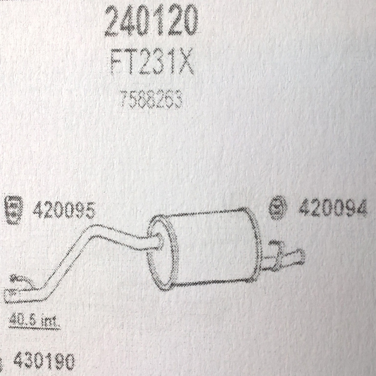 TOBA ESAPAMENT Finala FIAT PANDA, 750, 1000, 86-92