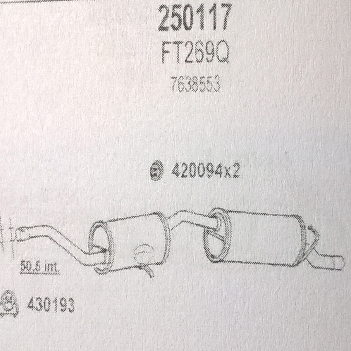 TOBA ESAPAMENT Finala FIAT UNO, 1,3, Kat, Turbo ie, 89-93