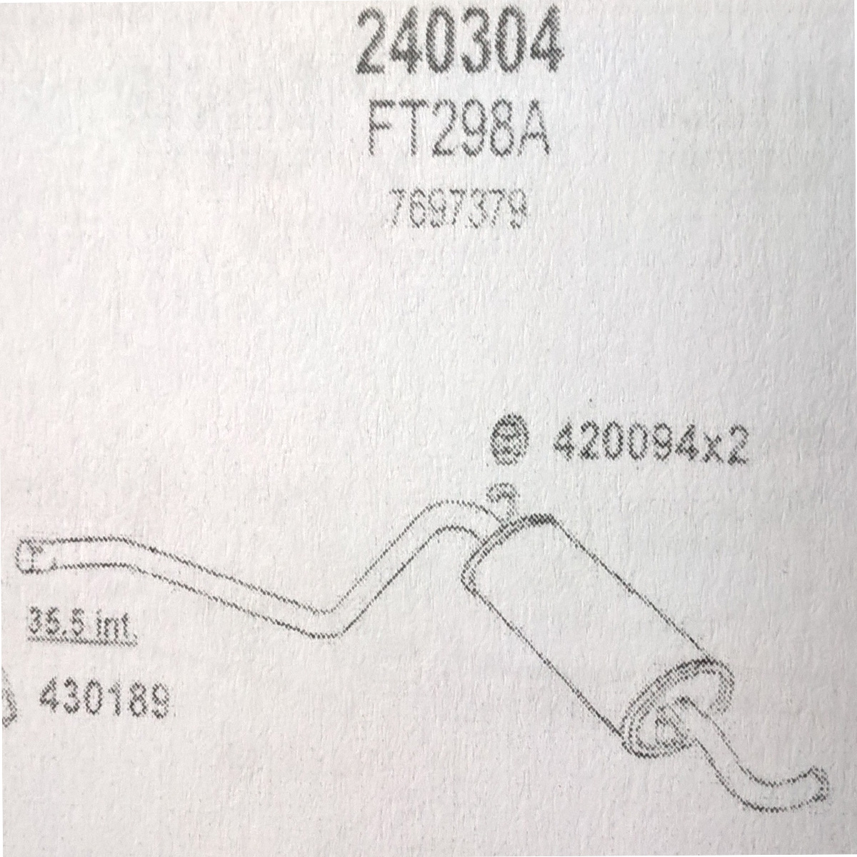 TOBA ESAPAMENT Finala FIAT CINQUECENTO, 900i, Kat, 92-94