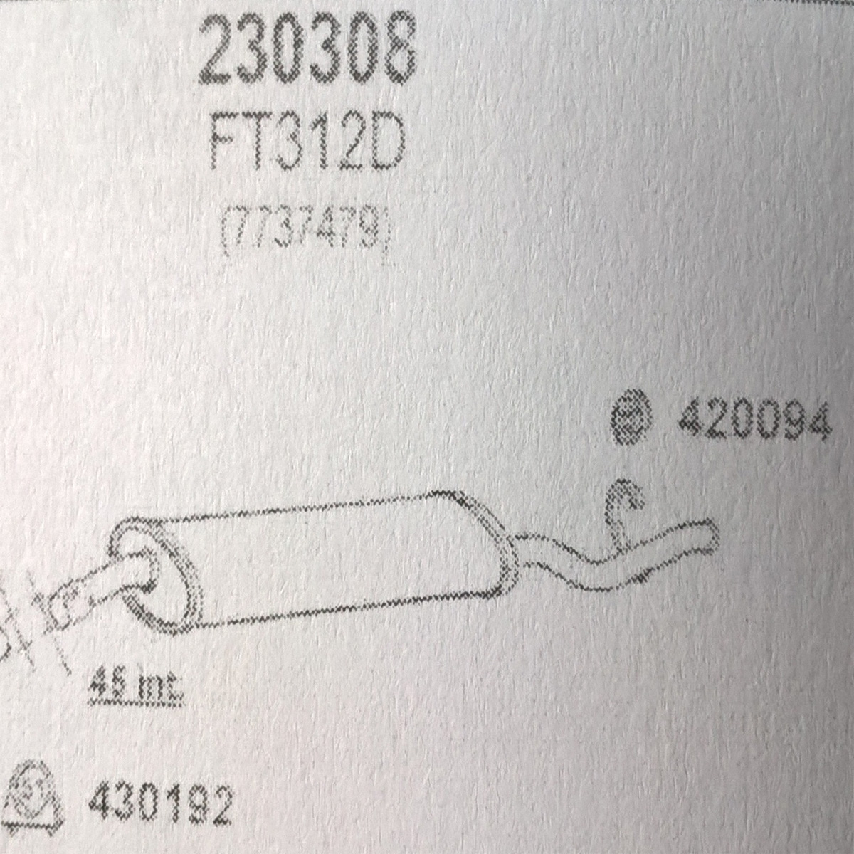 TOBA ESAPAMENT Finala FIAT TEMPRA 1,4ie, 1,6ie, Kat, 90-96