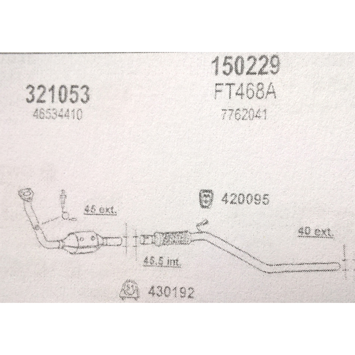 TOBA ESAPAMENT Teava intermediara FIAT PANDA, 900ie, Kat, 92-