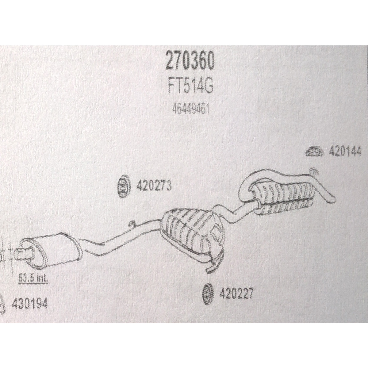 TOBA ESAPAMENT FINALA FIAT  BRAVA  1.6 KAT 16V   1995-1668