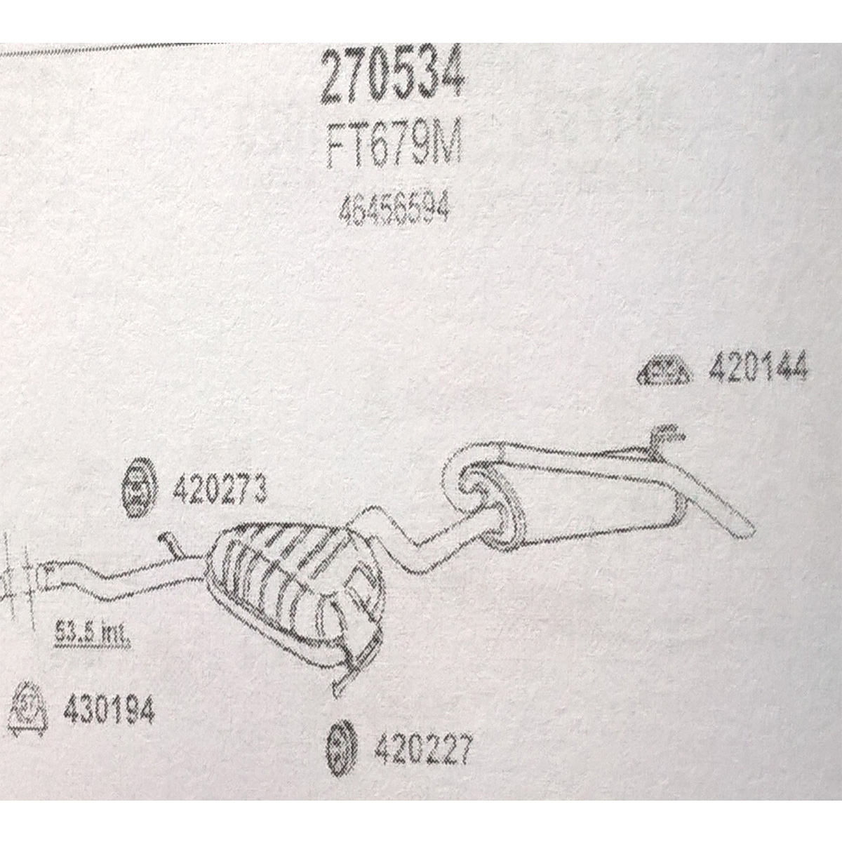 TOBA ESAPAMENT FINALA FIAT MAREA,1.6,16V,1999