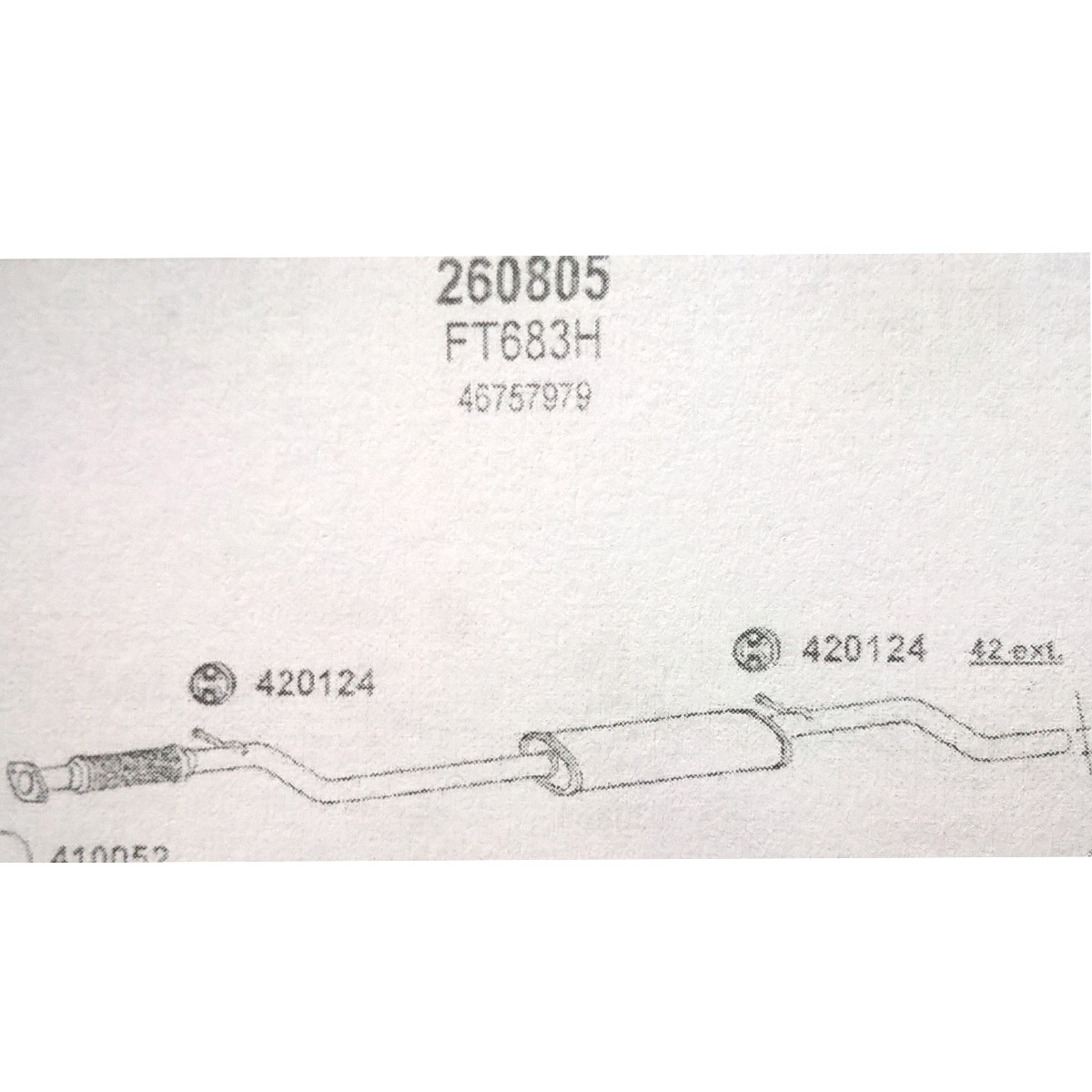 TOBA ESAPAMENT INTERMEDIARA FIAT PUNDO 1.2 2001